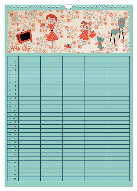 Produktbild: Unser buntes Familienleben (Wandkalender 2027 DIN A3 hoch), CALVENDO Monatskalender