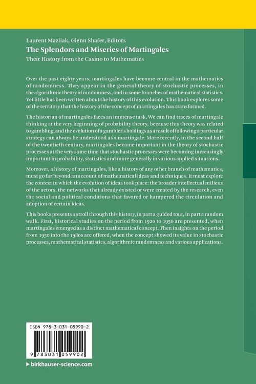 Produktbild: The Splendors and Miseries of Martingales