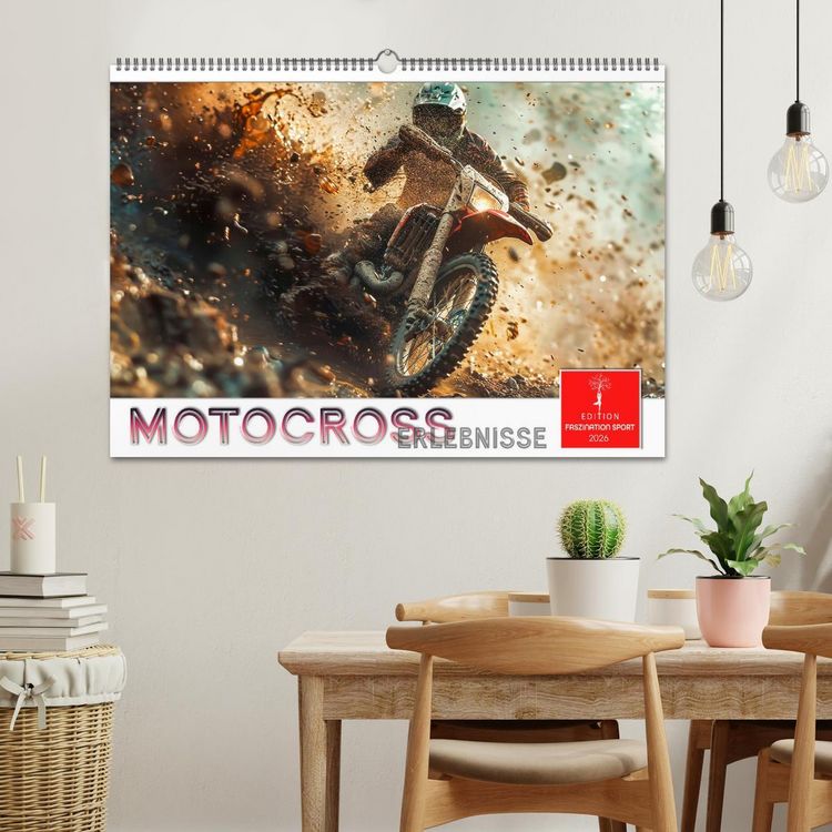 Produktbild: Motocross Erlebnisse (Wandkalender 2026 DIN A2 quer), CALVENDO Monatskalender