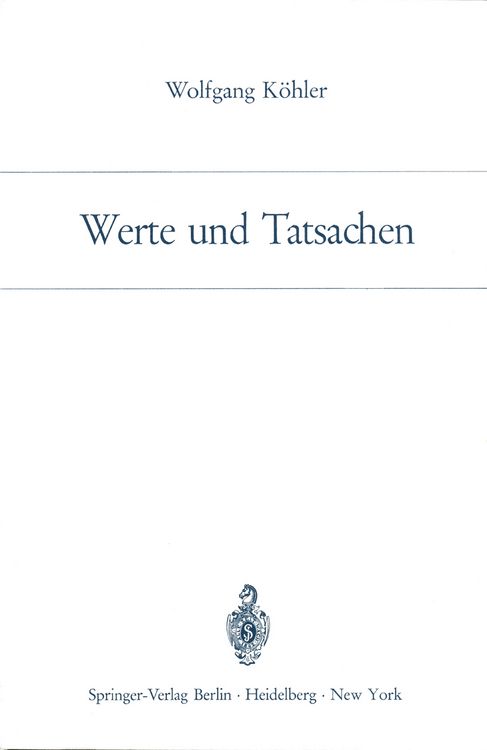 Produktbild: Werte und Tatsachen