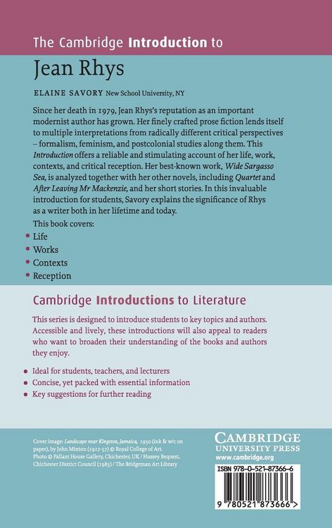 Produktbild: The Cambridge Introduction to Jean Rhys