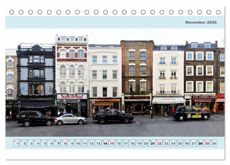 Produktbild: London Fassade 2026 (Tischkalender 2026 DIN A5 quer), CALVENDO Monatskalender