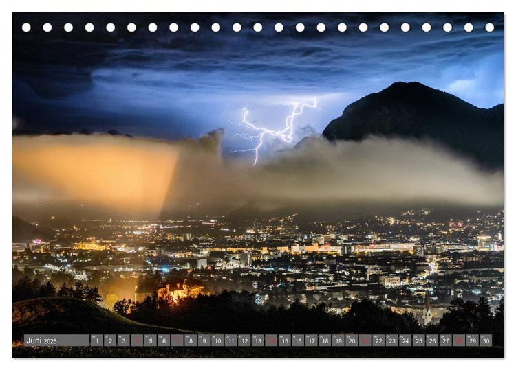 Produktbild: Blitz & Donner (Tischkalender 2026 DIN A5 quer), CALVENDO Monatskalender