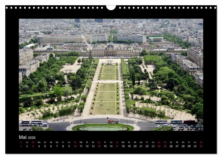 Produktbild: Paris von oben (Wandkalender 2026 DIN A3 quer), CALVENDO Monatskalender