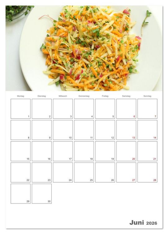 Produktbild: Gl&uuml;cklich mit Karotten (Wandkalender 2026 DIN A2 hoch), CALVENDO Monatskalender