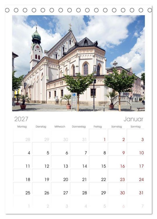 Produktbild: Tischplaner 2027 - Rosenheim - Die Stadt vor den Bergen (A5 Tischkalender zum Aufstellen) CALVENDO