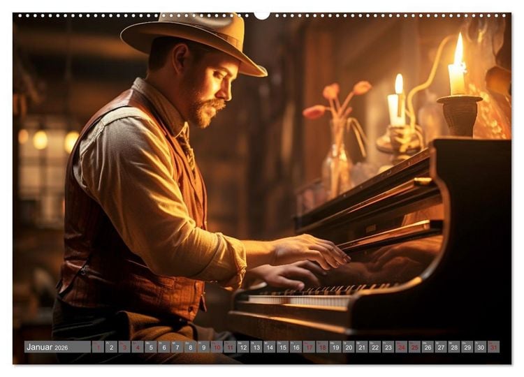 Produktbild: Tr&auml;ume aus Piano, Klavier und Fl&uuml;gel (Wandkalender 2026 DIN A2 quer), CALVENDO Monatskalender