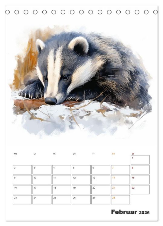 Produktbild: Unsere Tiere des Waldes (Tischkalender 2026 DIN A5 hoch), CALVENDO Monatskalender