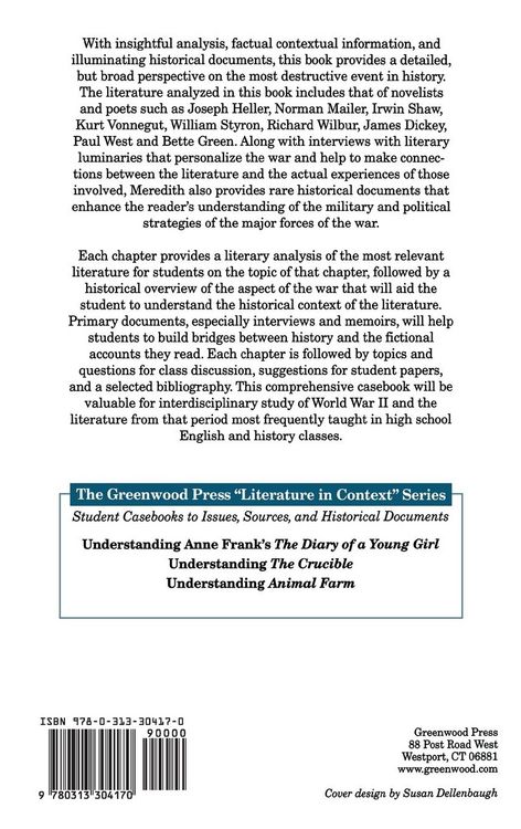 Produktbild: Understanding the Literature of World War II