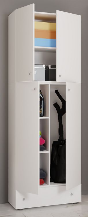 Produktbild: Holz Besenschrank Staubsauger Putzschrank Lona S