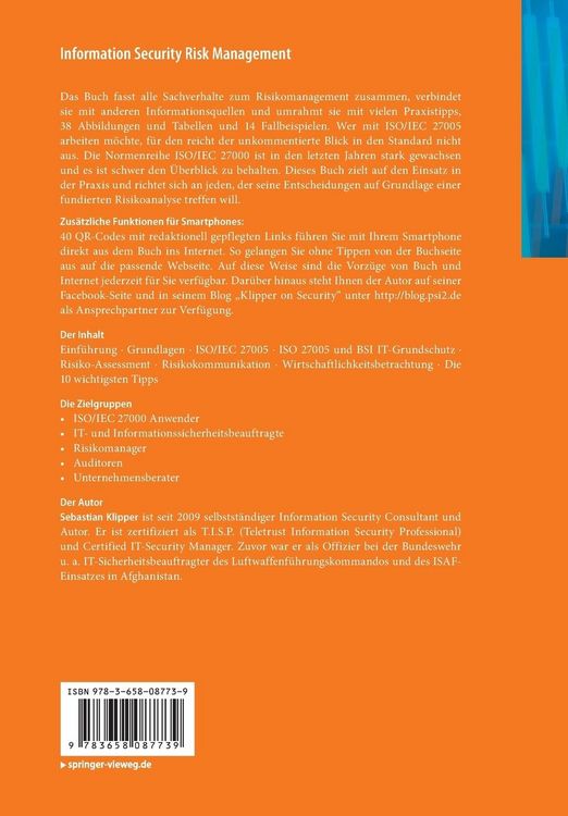 Produktbild: Information Security Risk Management