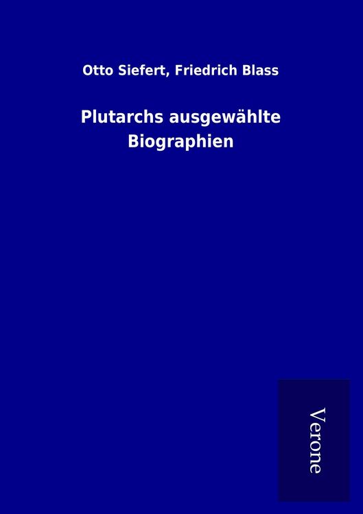 Produktbild: Plutarchs ausgew&auml;hlte Biographien