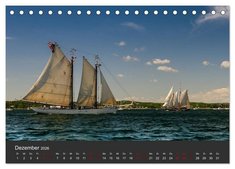 Produktbild: Windjammer-Regatta - Tall Ships Atlantic Challenge (Tischkalender 2026 DIN A5 quer), CALVENDO Monatskalender