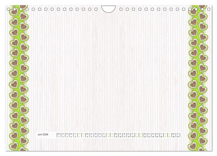 Produktbild: Bastelkalender Nostalgie-Rahmen 2026 (Wandkalender 2026 DIN A4 quer), CALVENDO Monatskalender