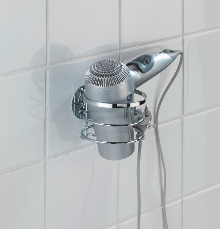 Produktbild: Turbo-Loc&reg; Edelstahl Haartrocknerhalter, rostfrei, Befestigen ohne bohren