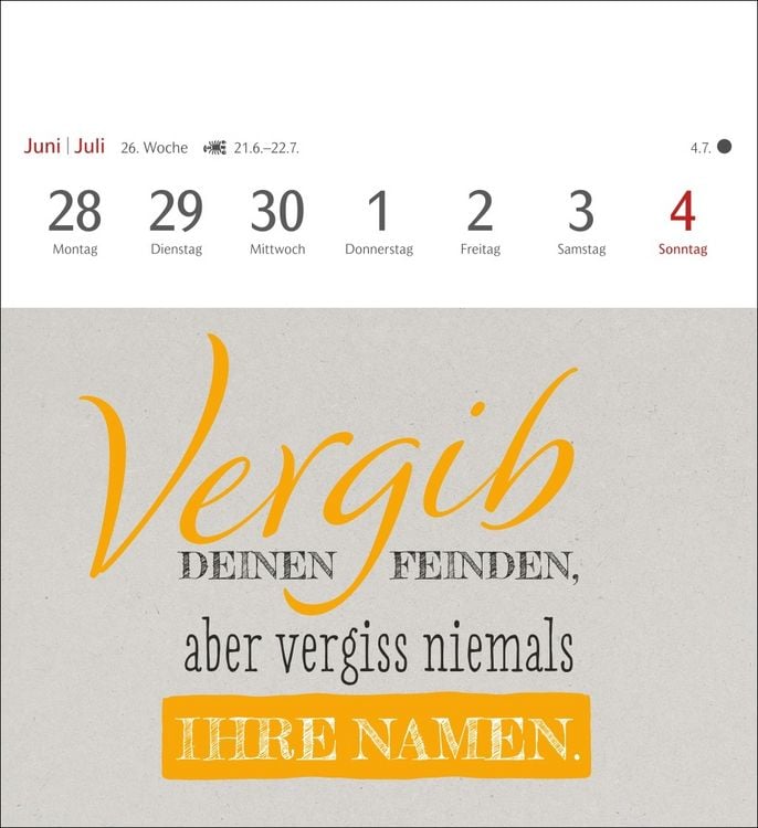 Produktbild: Typo-Spr&uuml;che-Kalender Postkartenkalender 2027 - Wochenkalender mit 53 Postkarten