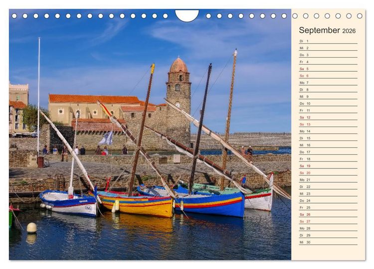 Produktbild: Collioure - Perle der Cote Vermeille (Wandkalender 2026 DIN A4 quer), CALVENDO Monatskalender