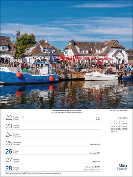 Produktbild: Nord- und Ostsee Wochenkalender 2027