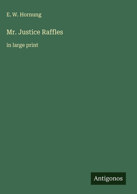 Produktbild: Mr. Justice Raffles