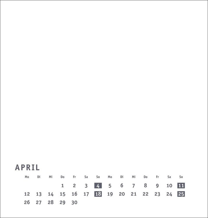Produktbild: Premium-Bastelkalender wei&szlig; mittel 2027