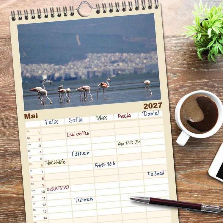 Produktbild: Familienplaner 2027 - Griechenland - Von Epirus bis zu den Inseln mit 5 Spalten (Wandkalender, 21 x 45 cm) CALVENDO