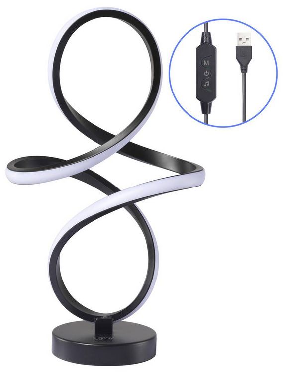 Produktbild: Sygonix SY-6838888 LED-Tischlampe LED LED Schwarz