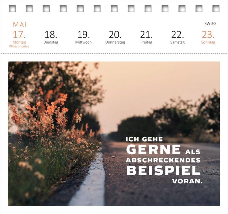 Produktbild: Postkartenkalender Vom Rande des Wahnsinns aus kenne ich den Weg, danke. 2027