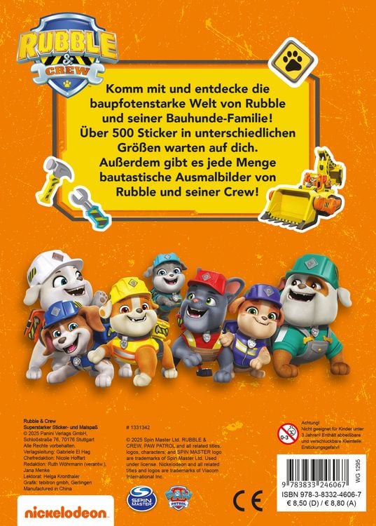 Produktbild: Rubble & Crew: Superstarker Sticker- und Malspa&szlig;