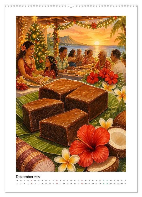 Produktbild: Aloha K&uuml;che - Gemalte Gaumenfreuden (hochwertiger Premium Wandkalender 2027 DIN A2 hoch), Kunstdruck in Hochglanz