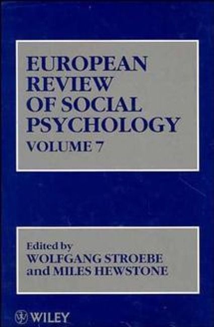 Produktbild: European Review of Social Psychology, Volume 7