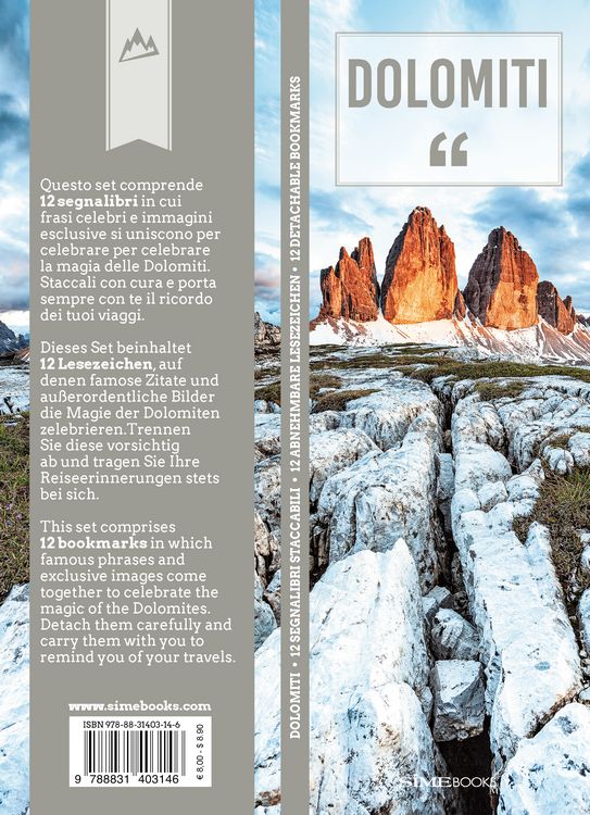 Produktbild: Lesezeichen-Set Dolomiti - Dolomiten