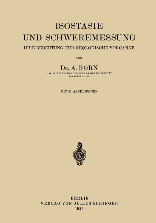 Produktbild: Isostasie und Schweremessung
