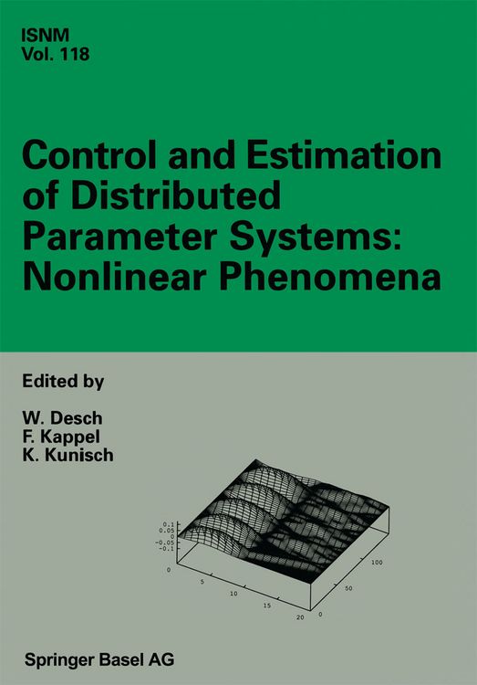 Produktbild: Control and Estimation of Distributed Parameter Systems: Nonlinear Phenomena