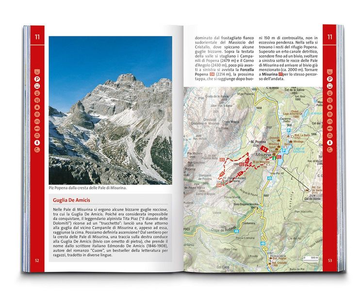 Produktbild: KOMPASS guida escursionistica Dolomiti di Sesto, Parco Naturale Tre Cime, 50 itinerari
