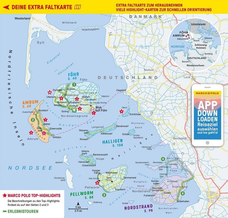 Produktbild: MARCO POLO Reisef&uuml;hrer F&ouml;hr, Amrum, Pellworm, Nordstrand, Halligen