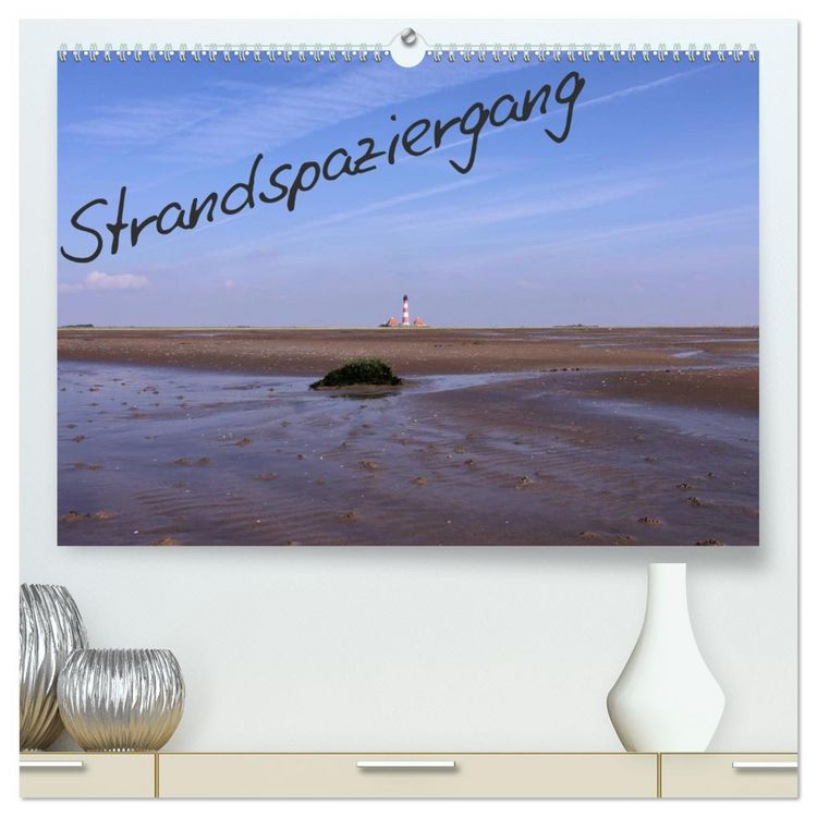 Produktbild: Strandspaziergang / Geburtstagskalender (hochwertiger Premium Wandkalender 2026 DIN A2 quer), Kunstdruck in Hochglanz