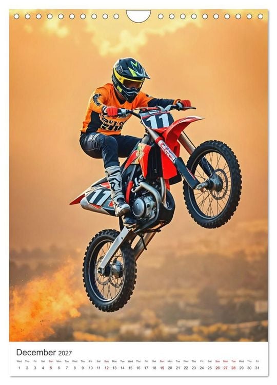Produktbild: Throttle and thrills - High percentage motocross moments (Wall Calendar 2027 DIN A4 portrait), CALVENDO 12 Month Wall Calendar