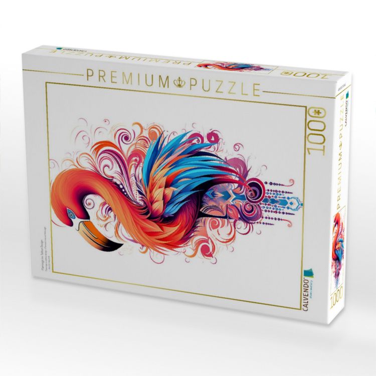 Produktbild: CALVENDO Puzzle Flamingo im Tattoo Design | 1000 Teile Lege-Gr&ouml;&szlig;e 64x48cm Foto-Puzzle f&uuml;r gl&uuml;ckliche Stunden
