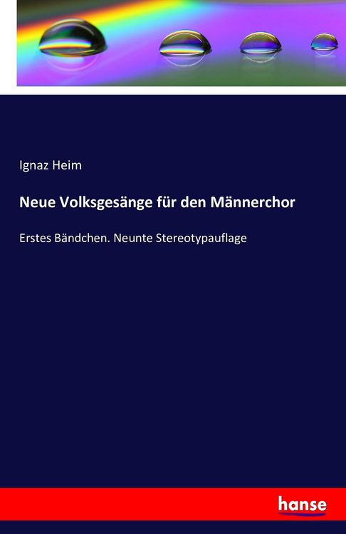 Produktbild: Neue Volksges&auml;nge f&uuml;r den M&auml;nnerchor