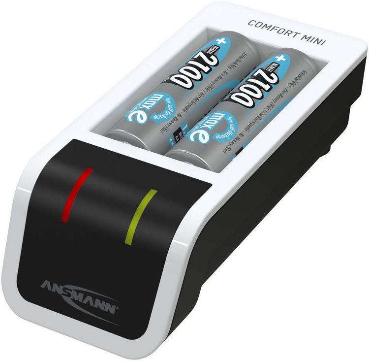 Produktbild: ANSMANN Akku-Ladeger&auml;t Comfort Mini + 2&times; AA 2100mAh