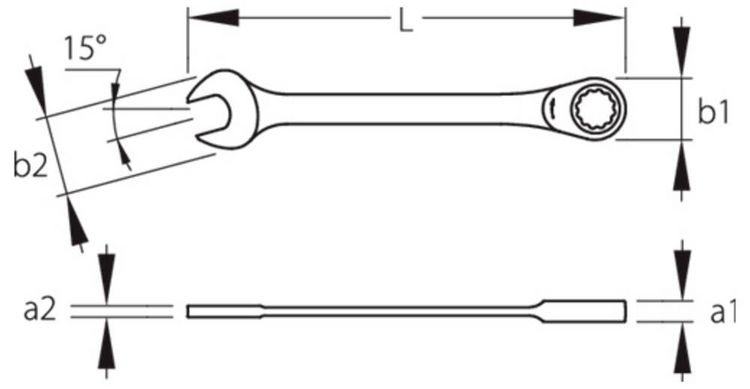 Produktbild: Maulringratschenschl&uuml;ssel 7 R SW 24mm L.325mm ger.GEDORE