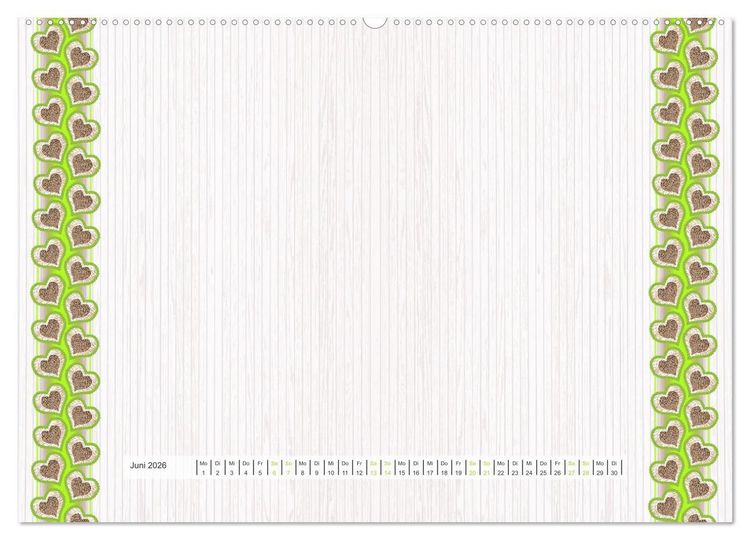 Produktbild: Bastelkalender Nostalgie-Rahmen 2026 (hochwertiger Premium Wandkalender 2026 DIN A2 quer), Kunstdruck in Hochglanz