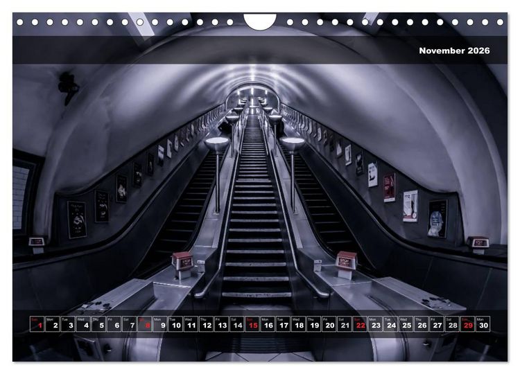 Produktbild: London Underground 2026 (Wall Calendar 2026 DIN A4 landscape), CALVENDO 12 Month Wall Calendar
