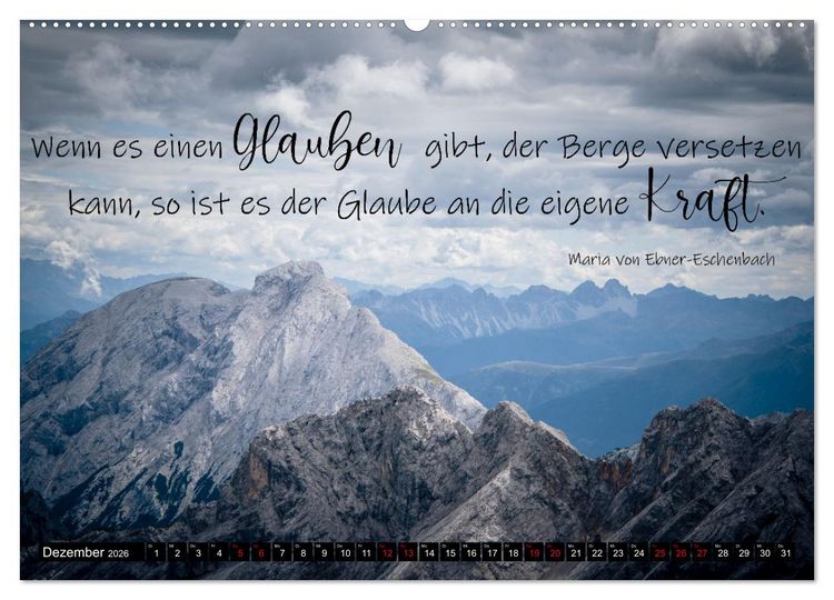 Produktbild: Bilder und Texte f&uuml;r die Seele (hochwertiger Premium Wandkalender 2026 DIN A2 quer), Kunstdruck in Hochglanz