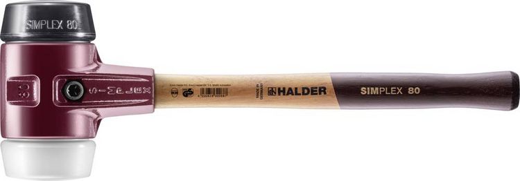 Produktbild: Halder SIMPLEX 3027.080 Schonhammer ergonomischer Griff, mittelhart 2770g 490mm 1St.