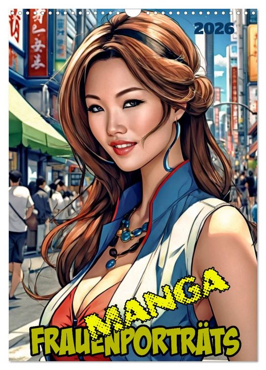 Produktbild: Manga-Frauenportr&auml;ts (Wandkalender 2026 DIN A3 hoch), CALVENDO Monatskalender