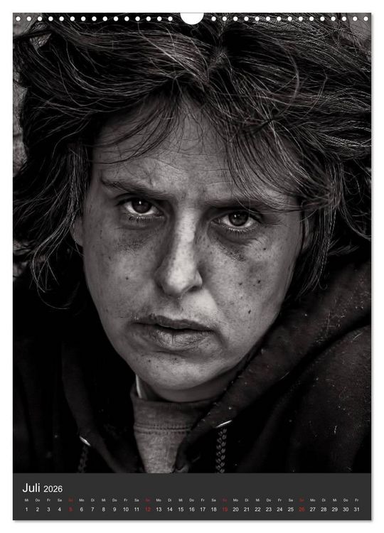 Produktbild: Obdachlos. Die Gesichter der Armut (Wandkalender 2026 DIN A3 hoch), CALVENDO Monatskalender