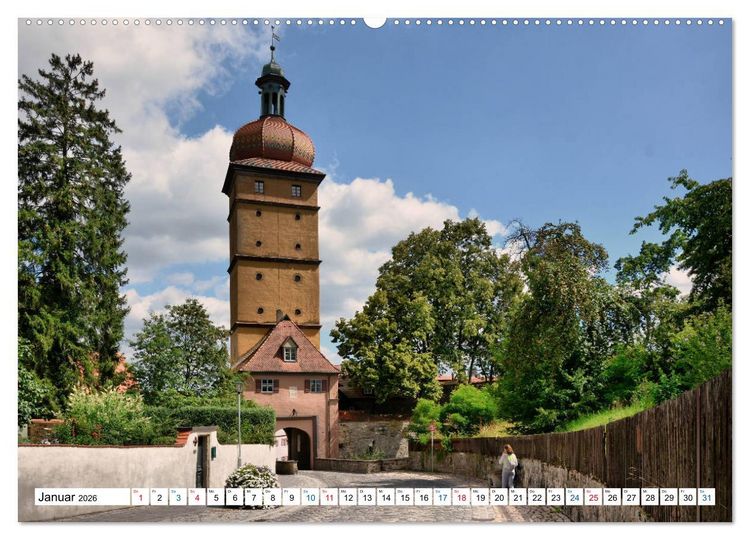 Produktbild: Dinkelsb&uuml;hl - Ansichtssache (hochwertiger Premium Wandkalender 2026 DIN A2 quer), Kunstdruck in Hochglanz