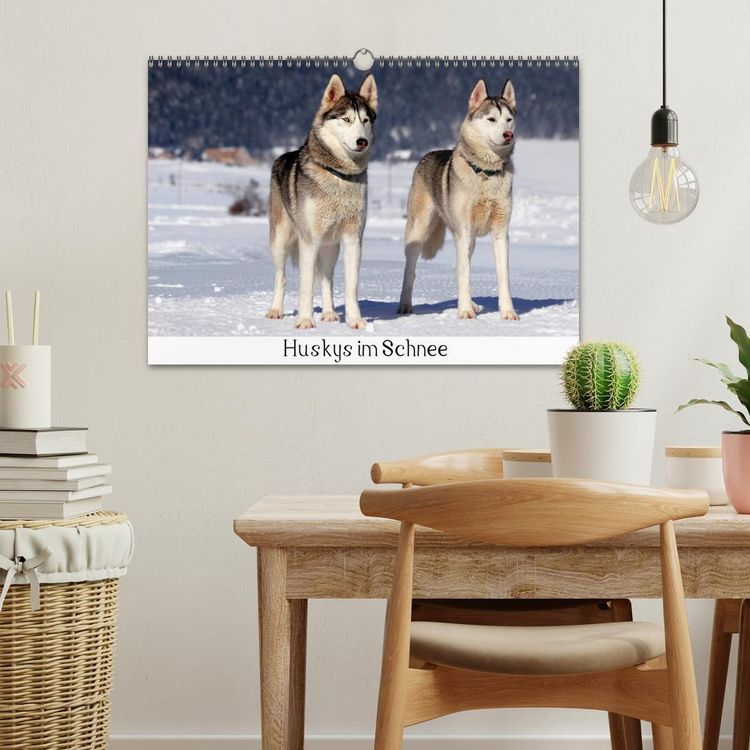 Produktbild: Huskys im Schnee (Wandkalender 2026 DIN A3 quer), CALVENDO Monatskalender