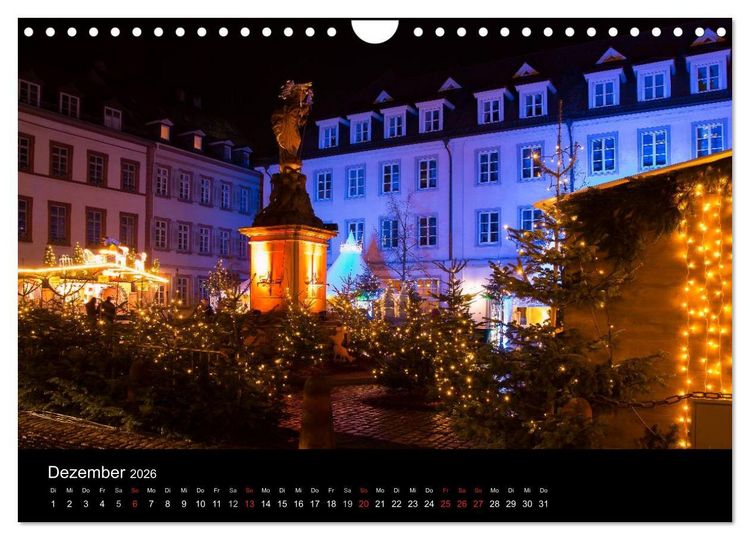 Produktbild: Heidelberger Stadtansichten (Wandkalender 2026 DIN A4 quer), CALVENDO Monatskalender